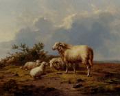 Sheep In The Meadow - 尤金·约瑟夫·维保盖文